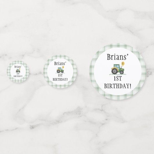 Start Your Tractor Table Confetti (Voorkanten)