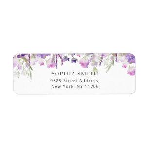 Startbloemen lavender return Address Label