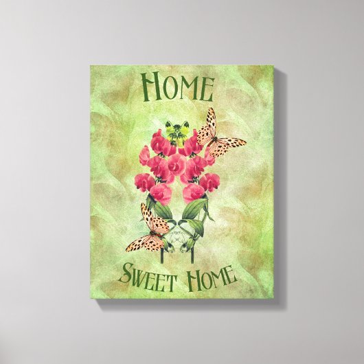 Startbloemen voor thuisgebruik en botervliegen canvas afdruk (Voorkant)