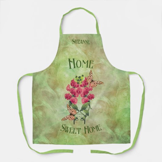 Startbloemen voor thuisgebruik en botervliegen schort (Voorkant)