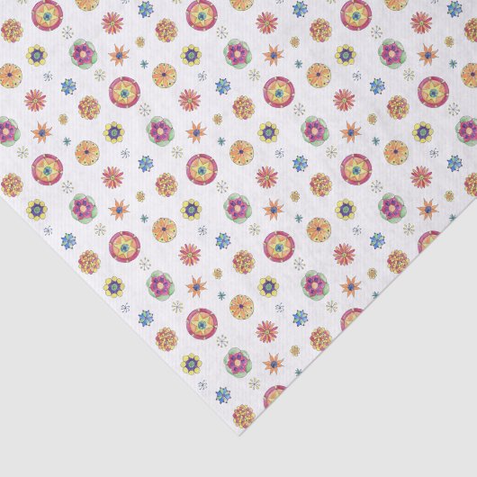 Startbloempatroon Tissuepapier (Detail)