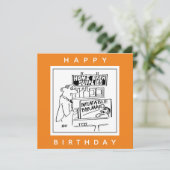 Startborstbeen Opblaasbare Barmaïde Cartoon Kaart (Staand voorkant)