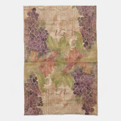 Startdecor voor Aged Grape Vineyard Waterverf Theedoek (Verticaal)