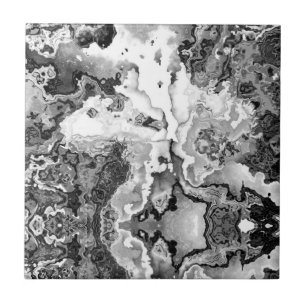 Startdecor voor zwarte en witte marmer tegeltje