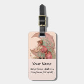 STARTEN / LADY VAN DE MOON MET STROMEN IN PINK BAGAGELABEL (Voorkant verticaal)