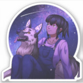 Starten met een hond sticker (Voorkant)