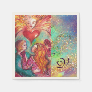 STARTEN VAN VERLIES DE SCHADOWS,LOVERS Valentijnsd Servetten