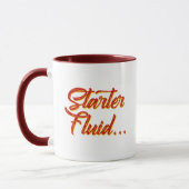Starter Fluid mug | Drôle café-cadeau Mug (Gauche)