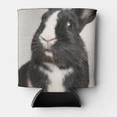 Startled Black and White Bunny Rabbit Blikjeskoeler (Voorkant)