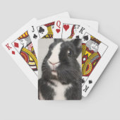 Startled Black and White Bunny Rabbit Pokerkaarten (Achterkant)