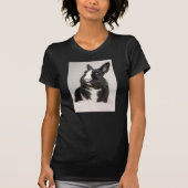 Startled Black and White Bunny Rabbit T-shirt (Voorkant)