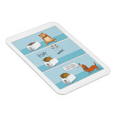 Startled Cat Leaves Toast voor Hond Magneet (Rechterzijde)