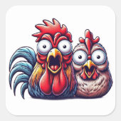 "Startled Chicken" Pair Sticker Sheet (Voorkant)