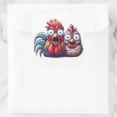 Startled Chicken Pair Sticker Sheet (Tas)