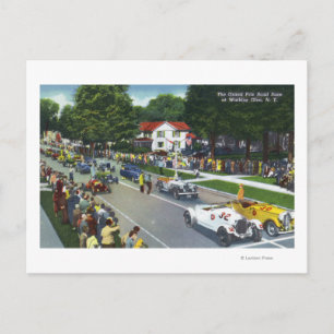 Startlijn bij de Grand Prix Auto Race Briefkaart