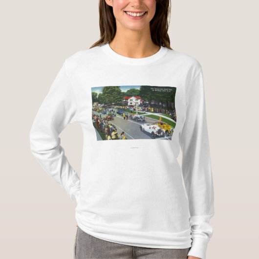 Startlijn bij de Grand Prix Auto Race T-shirt (Voorkant)