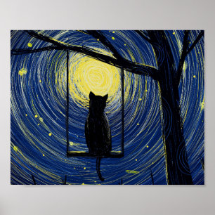 Startpagina Night Canvas afdrukken Poster
