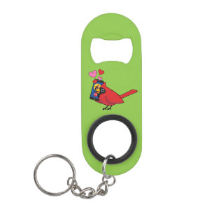 Startpagina van kardinaal vogelliefdesdenken mini flessenopener