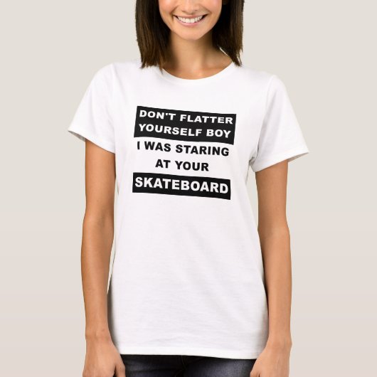 Startpagina van uw skateboard Funny Tshirt (Voorkant)