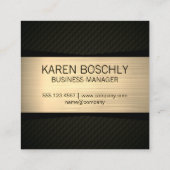 Startpunt pictogram | Goud Metaal | Zwart met patr Vierkante Visitekaartje (Achterkant)