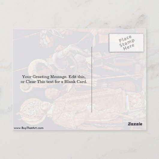 Startpunt van Erasmus van Mathis Grunewald Gothart Briefkaart (Achterkant)