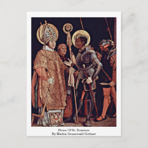 Startpunt van Erasmus van Mathis Grunewald Gothart Briefkaart