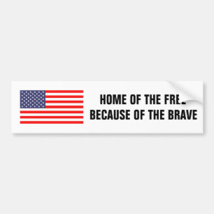 Startpunt van vrij vanwege dappere bumpersticker