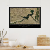Startreservoir Utah Satellite Poster Map (Keuken)