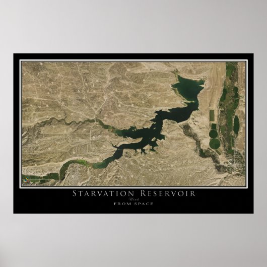 Startreservoir Utah Satellite Poster Map (Voorkant)