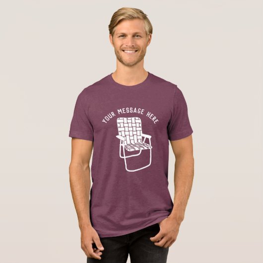 startstoel aangepaste boodschap zomer grafisch Tri-Blend shirt (Voorkant volledig)