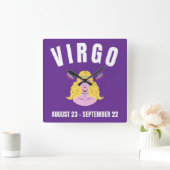 Startteken voor Virgo Vierkante Klok (Huis)