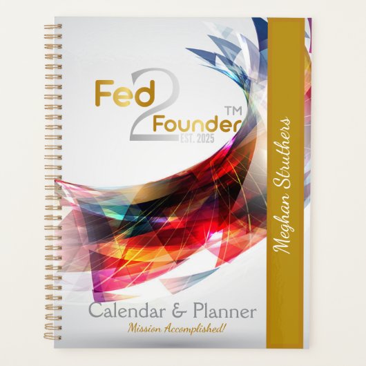 StartUp Fed2Founder Gepersonaliseerde Planner (Voorkant)