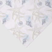 Startvel Shell White Blue Beach Weefpapier Tissuepapier (Detail)