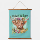 Startwanddecor koe lente hangend wandkleed (Voorkant)