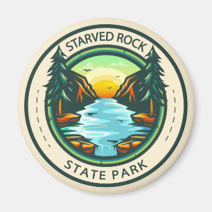 Starved Rock State Park Illinois Badge Magneet