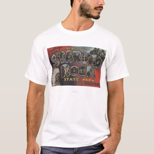 Starved Rock State Park - Large Letter Scenes T-shirt (Voorkant)