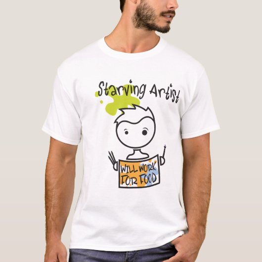 Starving artistiek t-shirt (Voorkant)
