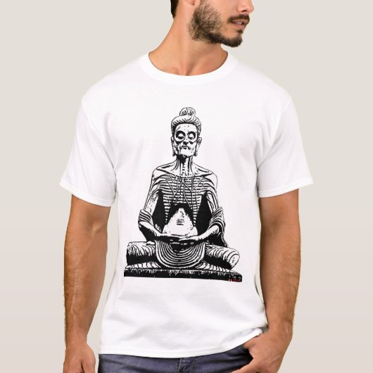 Starving Buddha T shirt Fasting Siddhartha (Voorkant)