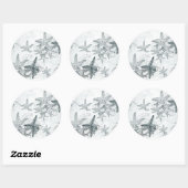 Starvis op het Zee patroon Ronde Sticker (Vel)