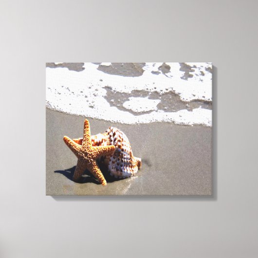 Starvissen en schaal- en schelpdieren canvas afdruk (Voorkant)