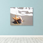 Starvissen en schaal- en schelpdieren canvas afdruk (Insitu (Houten vloer))