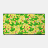 Starwberry tuin op geel bureaumat (Voorkant)