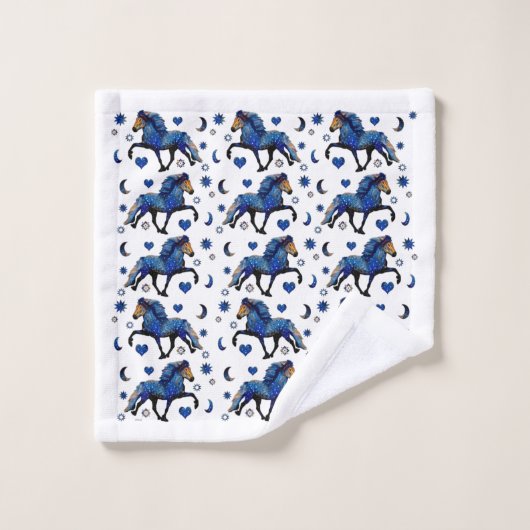 Stary Night Charismatic Tolting IJslands paard Bad Handdoek (Wasdoekje)