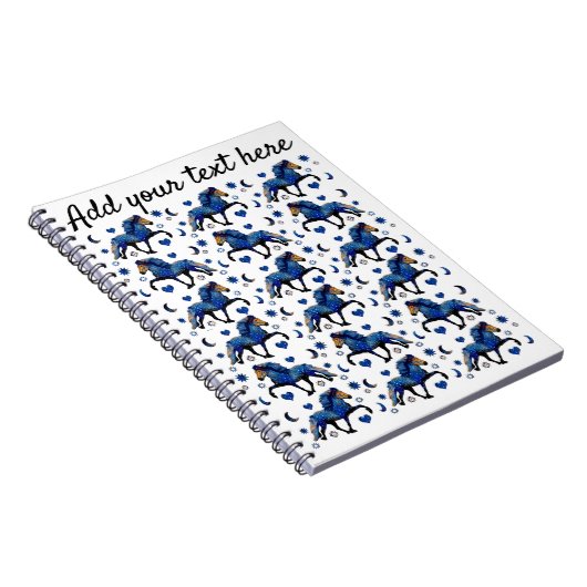 Stary Night IJslandse paarden Notitieboek (Rechterzijde)