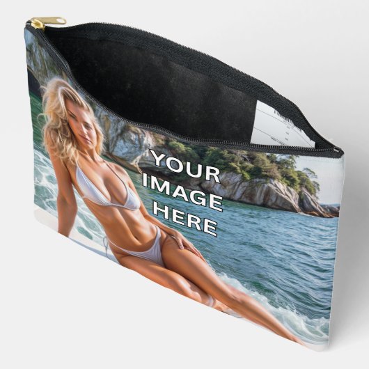 STASH! 👜 Custom Pouch – Add Image or Text Etui (Open)