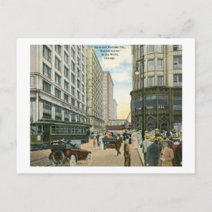 State and Madison Streets, Chicago 1916 Briefkaart