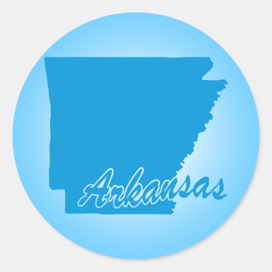 State Arkansas Classic Round Sticker (Voorkant)
