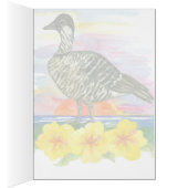 State Bird of Hawaii Nene Watercolor Blank (Intérieur (Droit))
