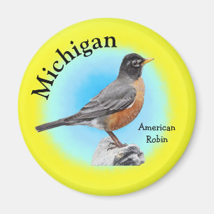 State Bird of Michigan Magneet