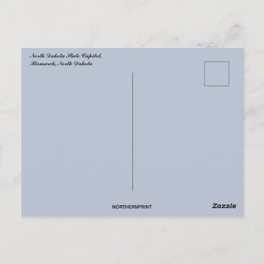 State Capitol Bismarck North Dakota Briefkaart (Achterkant)
